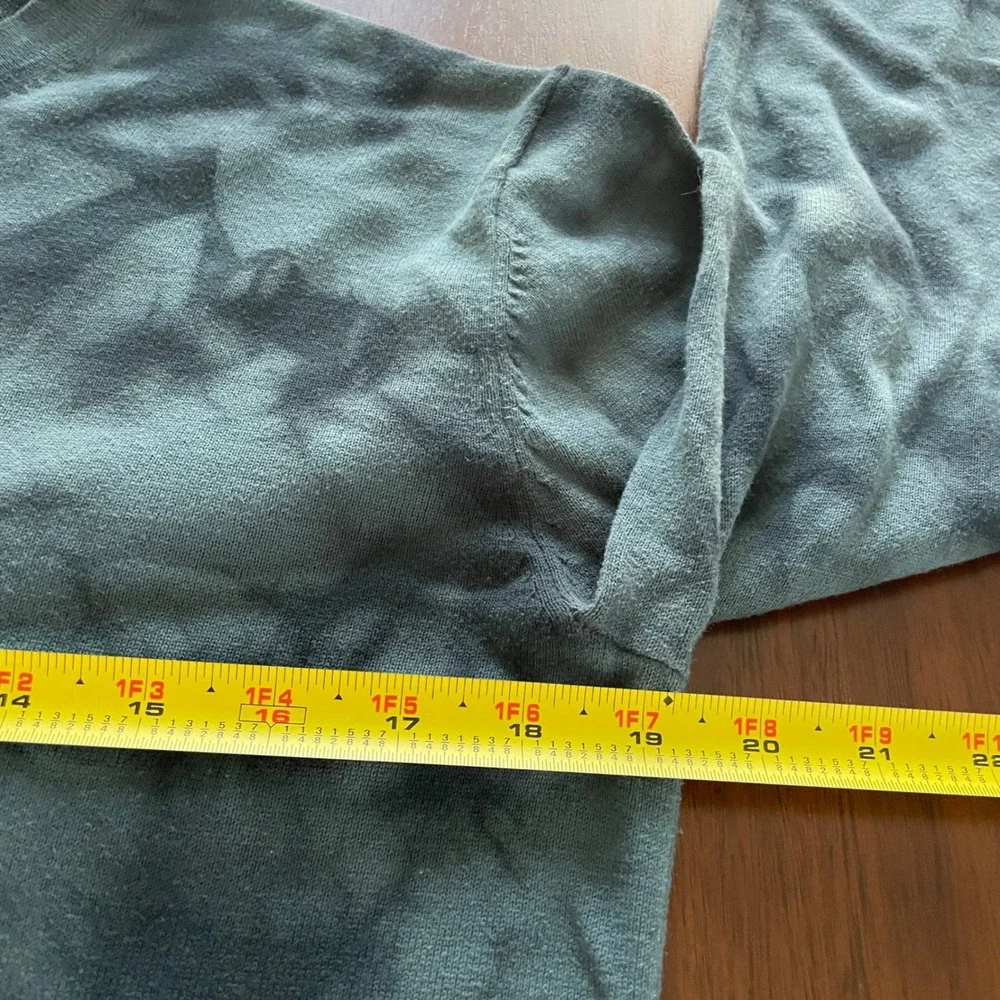 Banana Republic Sweater Set Mens S Blue Green Tie Dye Ombre Cotton Casual Boho